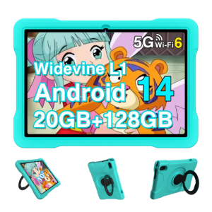 Kids Tablet Android 14, 10.1 inch Tablet for Kids, 20GB+128GB/1TB Expandable